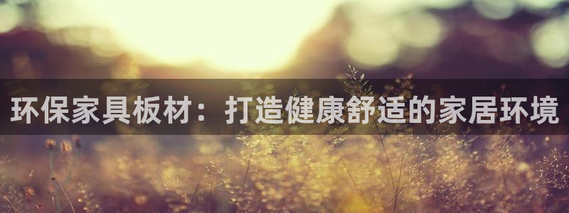 杏耀平台地址：环保家具板材：打造健康舒适的家居环境
