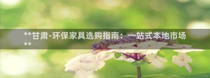 杏耀平台代理登录网址是多少：**甘肃-环保家具选购指南：一站